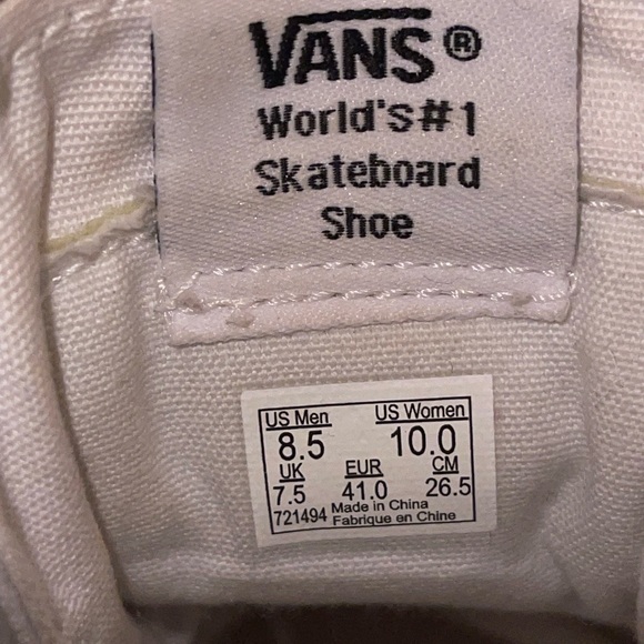 white vans (high top) - Picture 2 of 2